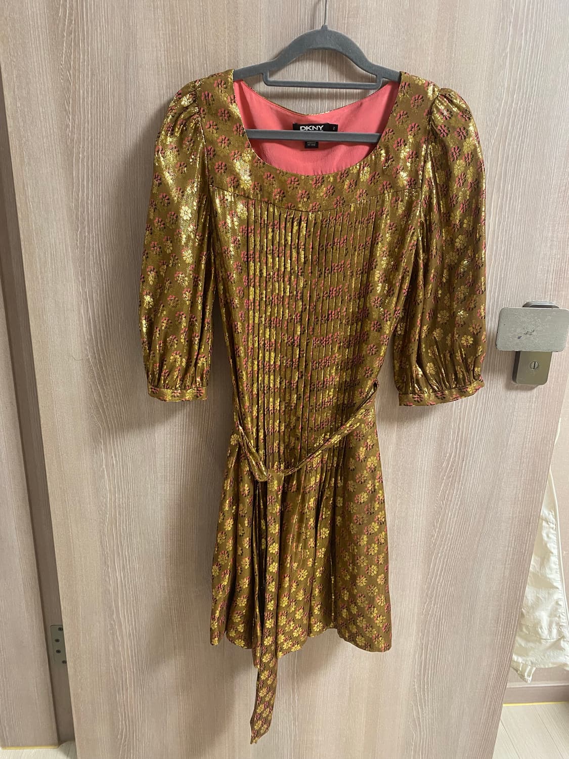 dkny 금사 실크 원피스 상품이미지1