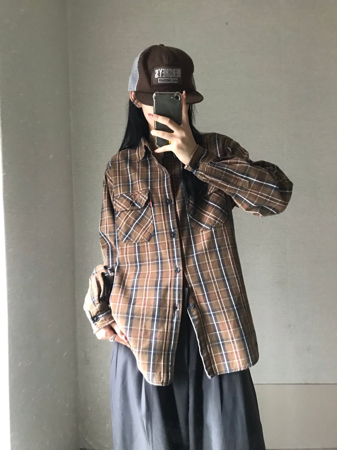 리바이스 브라운 체크셔츠 상품이미지4