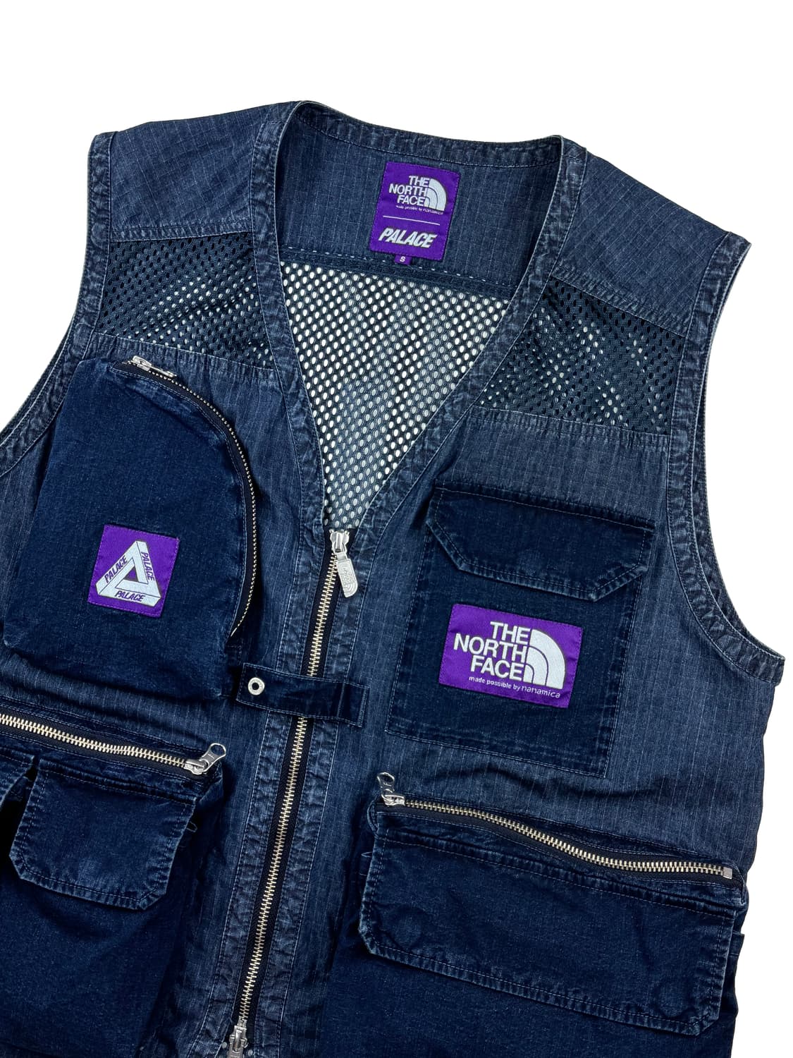 팔라스 x 노스페이스 퍼플 라벨 인디고 립스탑 메쉬 베스트 상품이미지3