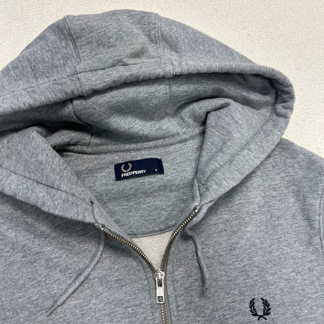 Fred Perry Grey Zip-up Hoodie  상품이미지6