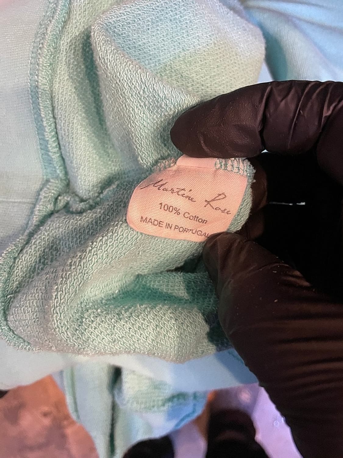 18SS 마틴로즈 바이컬러 오버사이즈 크루넥 맨투맨 민트S 상품이미지5