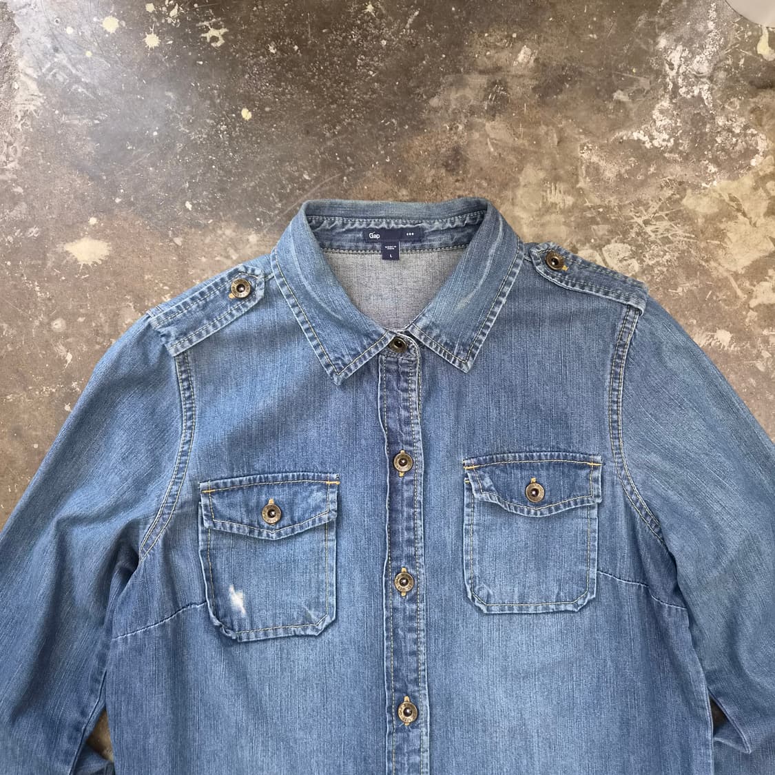L) GAP 갭 데님셔츠 청남방 셔츠 아메카지 웨스턴셔츠 상품이미지2
