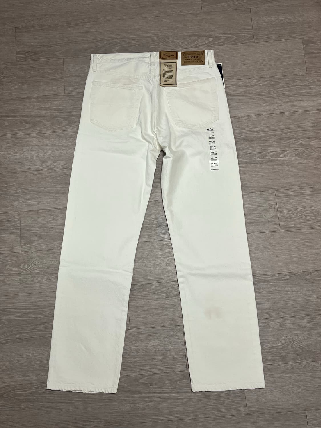 (새상품) 폴로 랄프로렌 헤리티지 스트레이트 데님 팬츠 화이트 상품이미지7