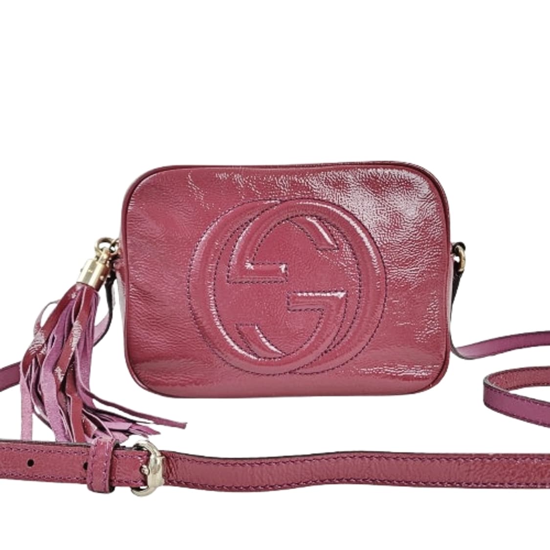 정품 구찌 소호 페이던트가죽 디스코백 바이올렛 스몰 상품이미지2