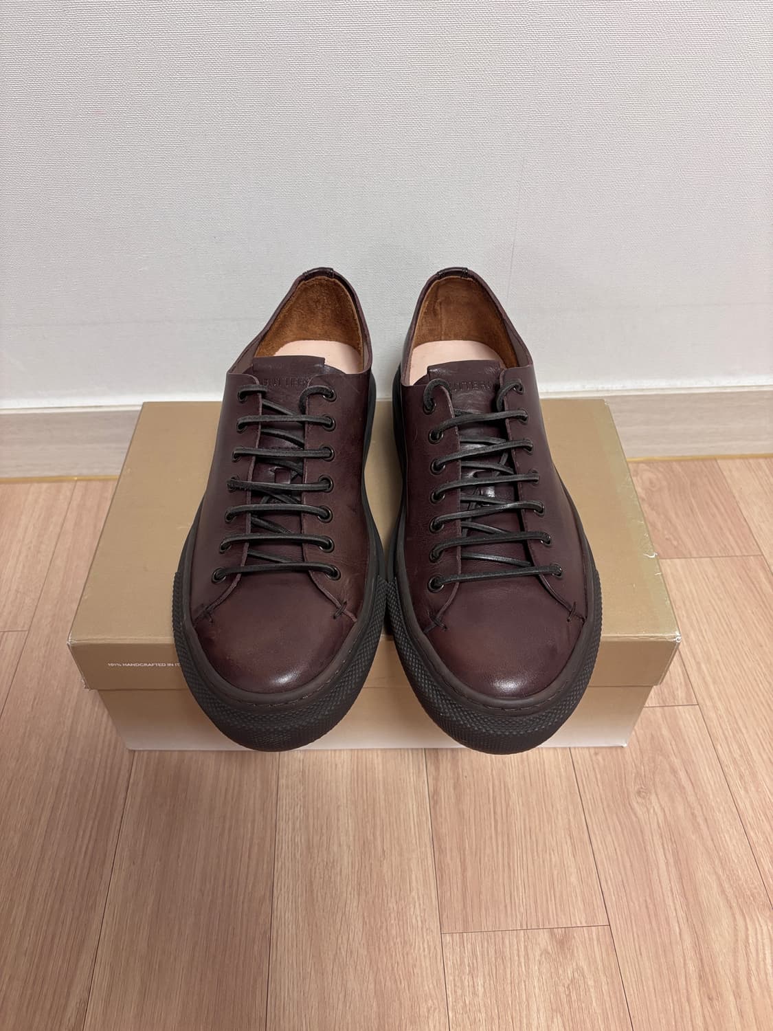 새상품) 270 (41) 부테로 타니노 브라운 이태리 가죽 스니커즈 상품이미지3