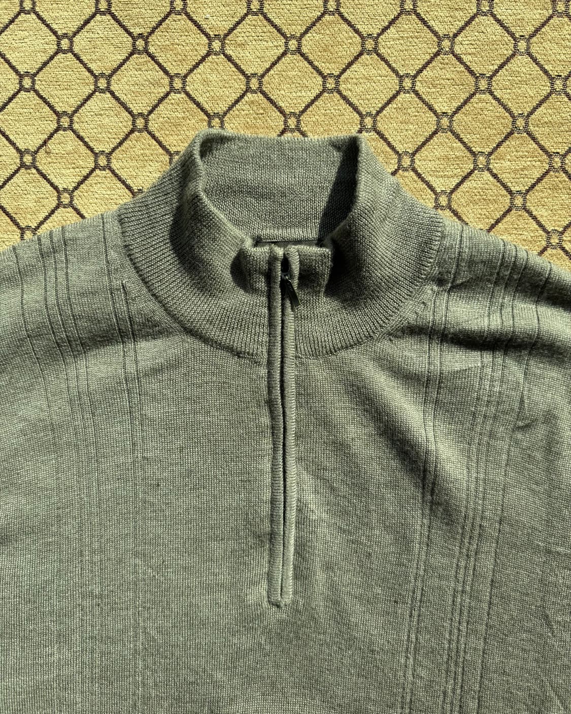 브라운 집업 니트 상품이미지1