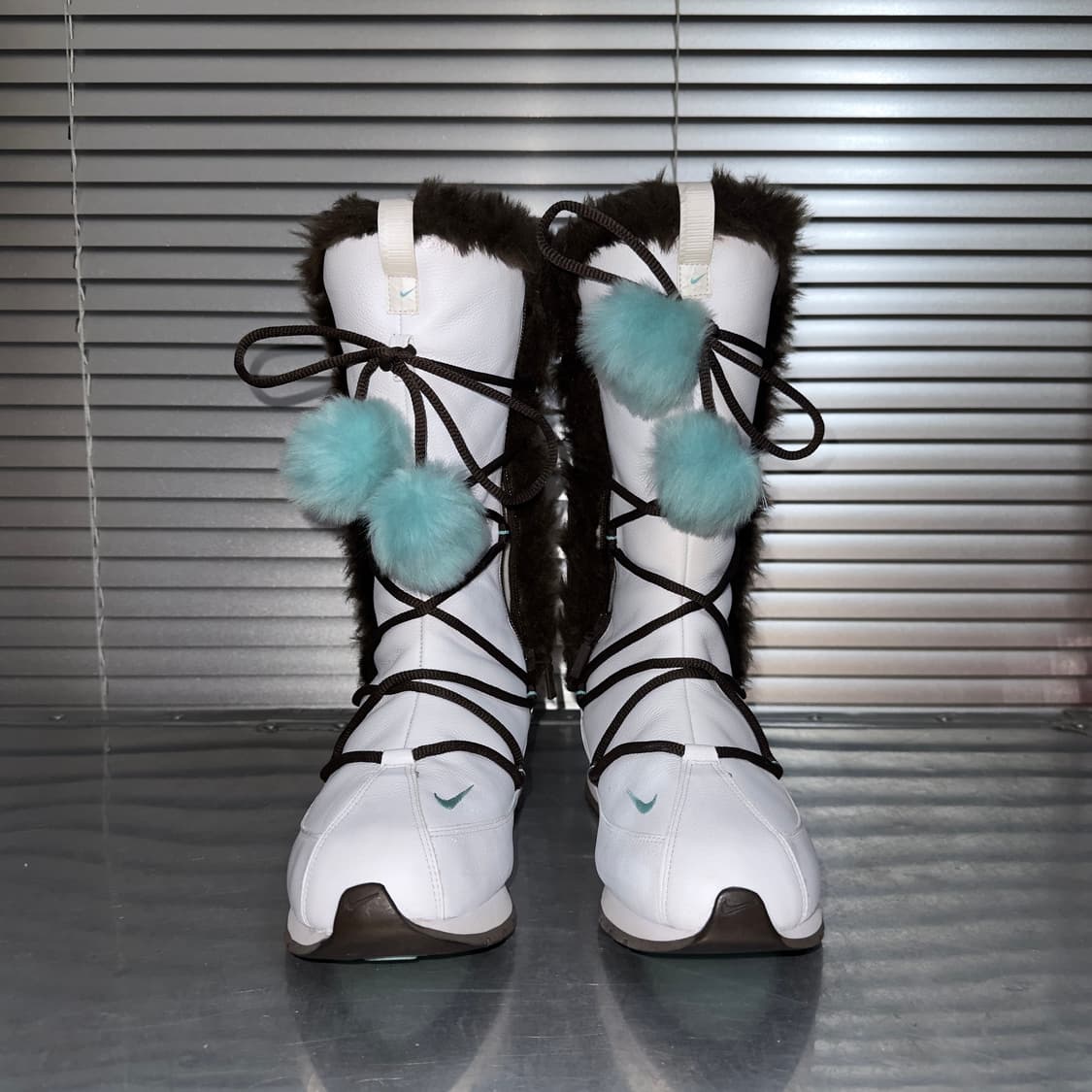 00s 빈티지 올 가죽 나이키 퍼 부츠 상품이미지3