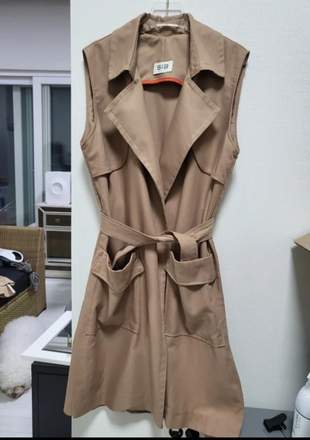 (새제품) 간절기코트,민소매 트렌치코트 Sia F 55-88 상품이미지1