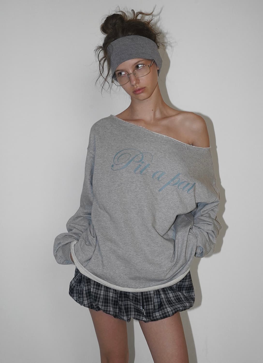 키피니 보트넥 프린팅 긴팔티 상품이미지2