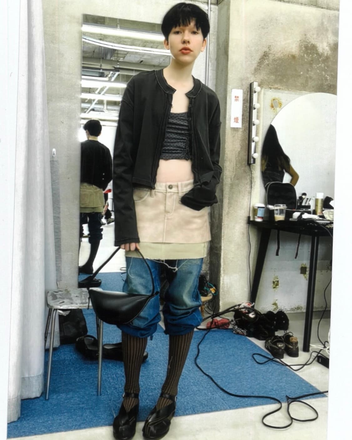 [F]퍼버즈 26ss Front Lock 롱 슬리스브리스 티/그레이 상품이미지3