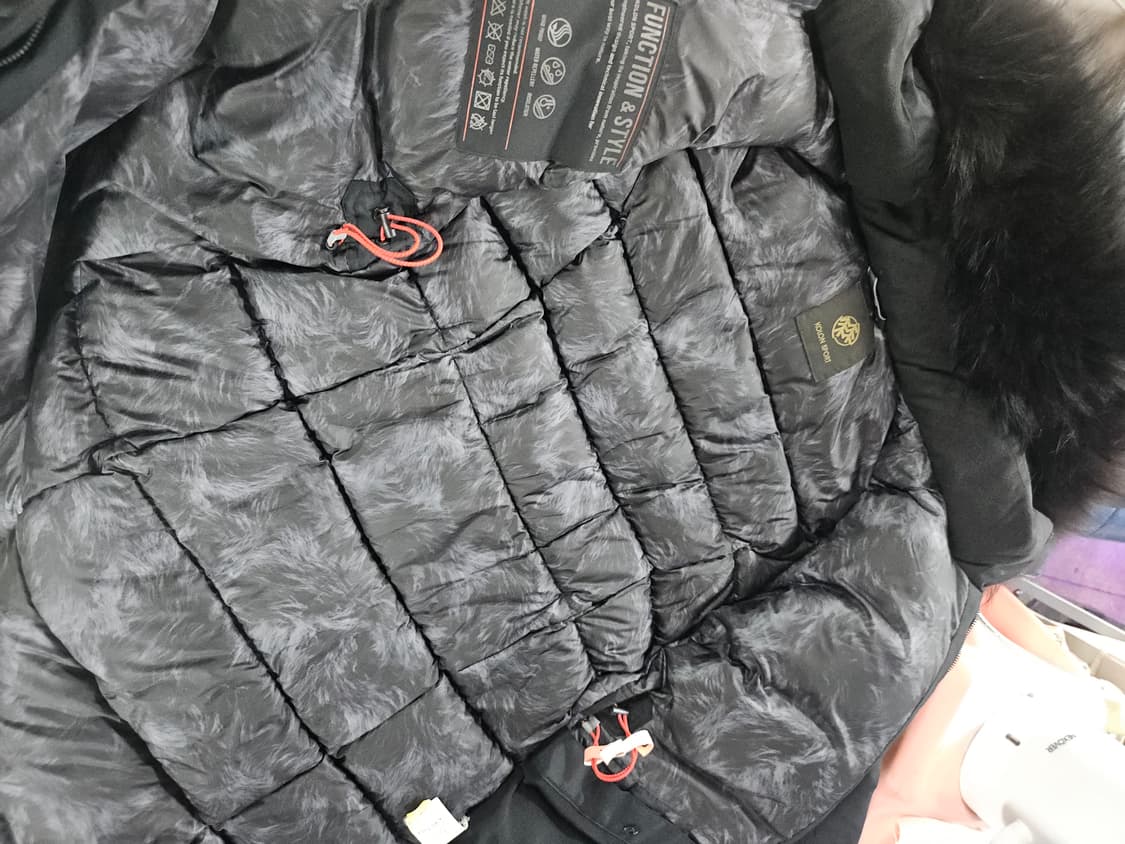코오롱 여성 안타티카 퍼 롱 패딩 블랙 90 상품이미지7