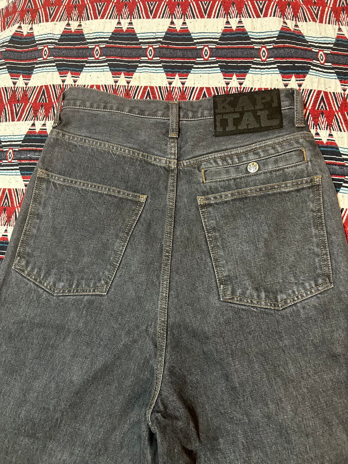 캐피탈 14oz 블랙 데님 포트 버기 팬츠 상품이미지1