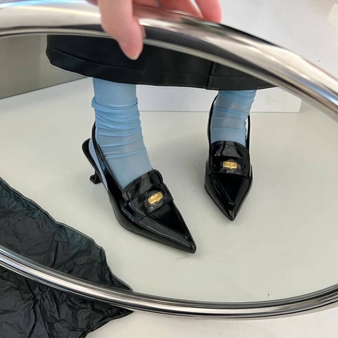 miumiu 레더 슬링백힐 상품이미지3