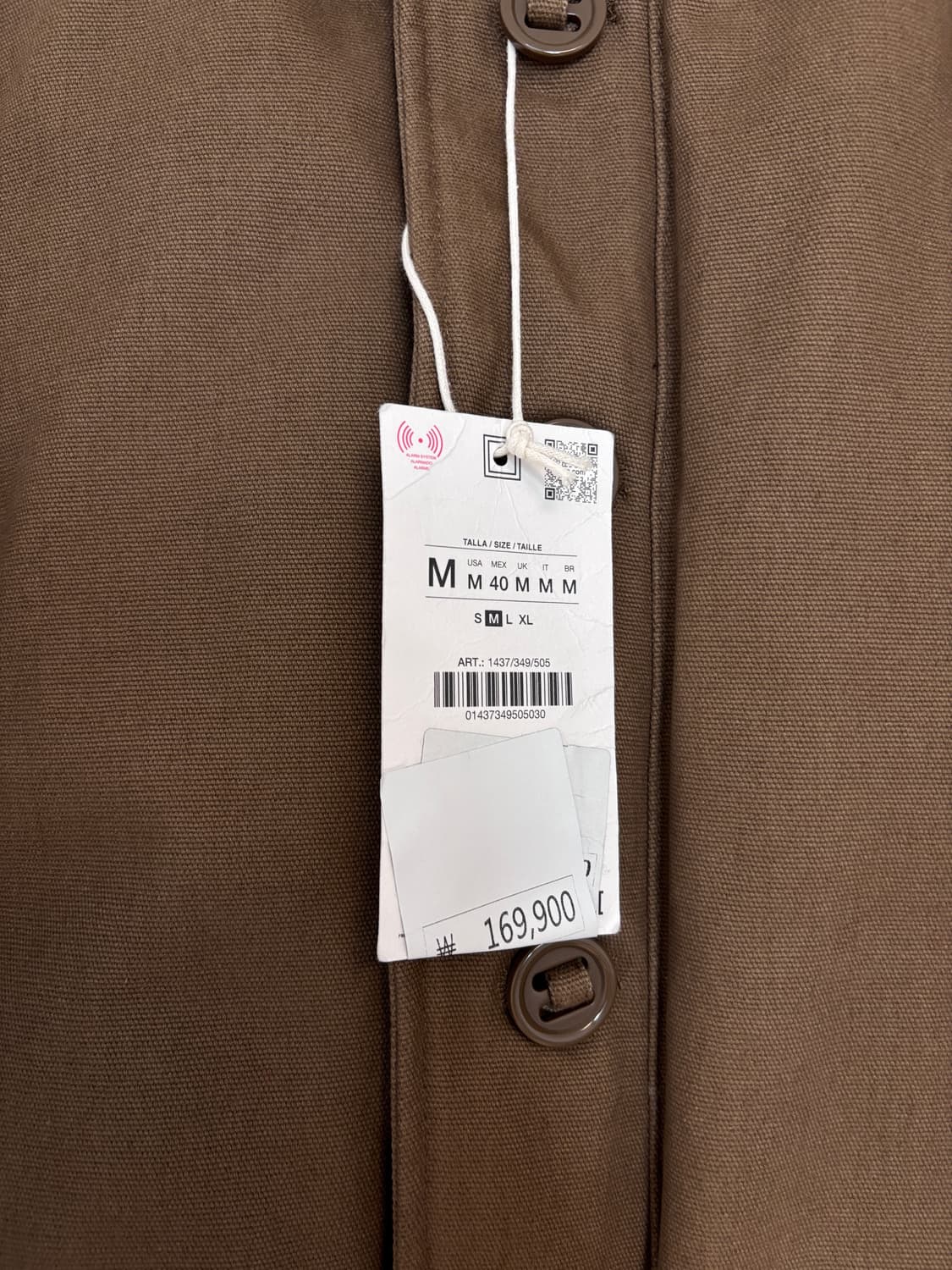 새상품) M 자라 남성 빈티지 코튼 숏패딩 상품이미지5