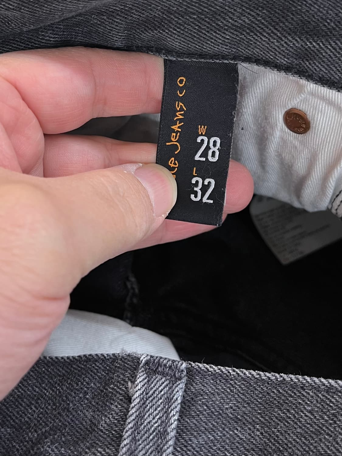 [28] 누디진 그림팀 흑청 셀비지  상품이미지9