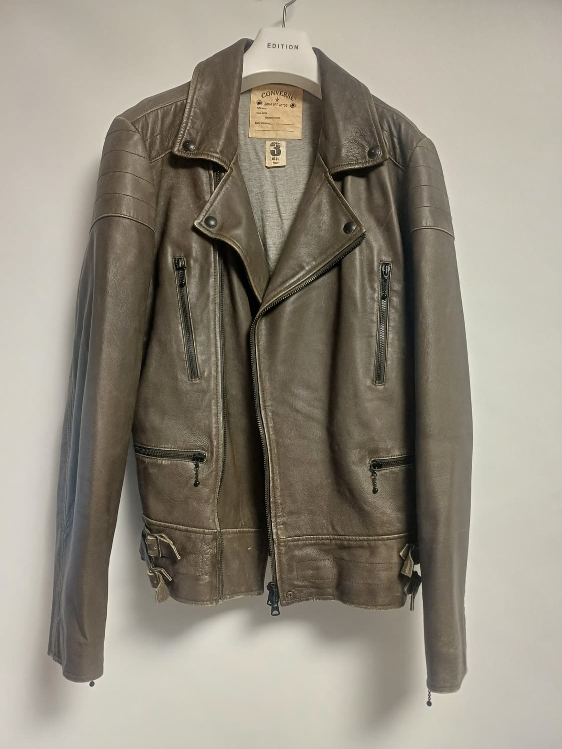 [희귀/L] 컨버스 x 존 바바토스 아카이브 빈티지 양가죽 라이더 자켓 상품이미지1