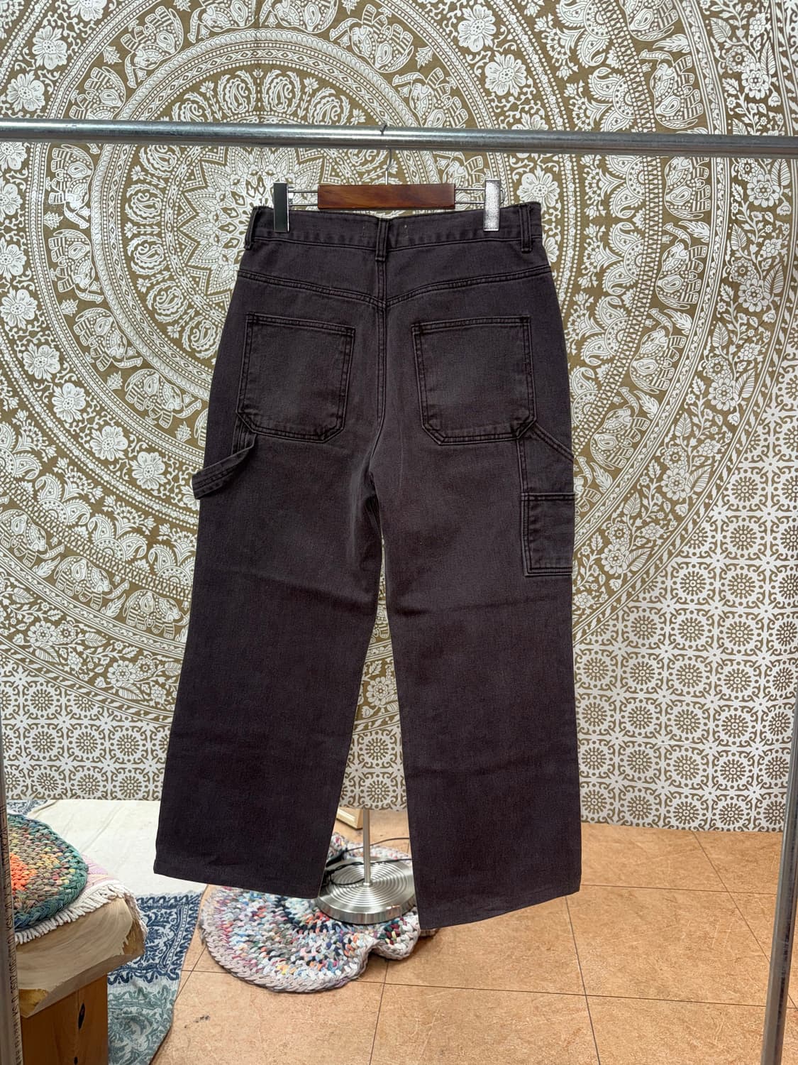 빈티지 퍼플 코튼 카펜터 퍼티그 팬츠  상품이미지6