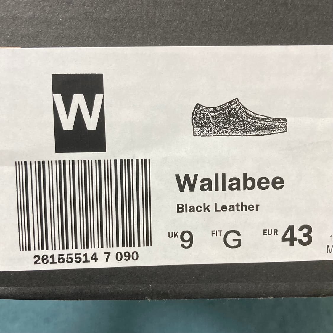 클락스 왈라비 블랙 레더 uk9 상품이미지2