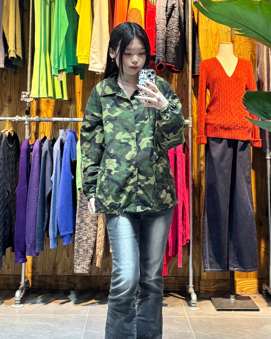 S 그라미치 심볼로고 카모플라주 나일론 블루종 상품이미지1