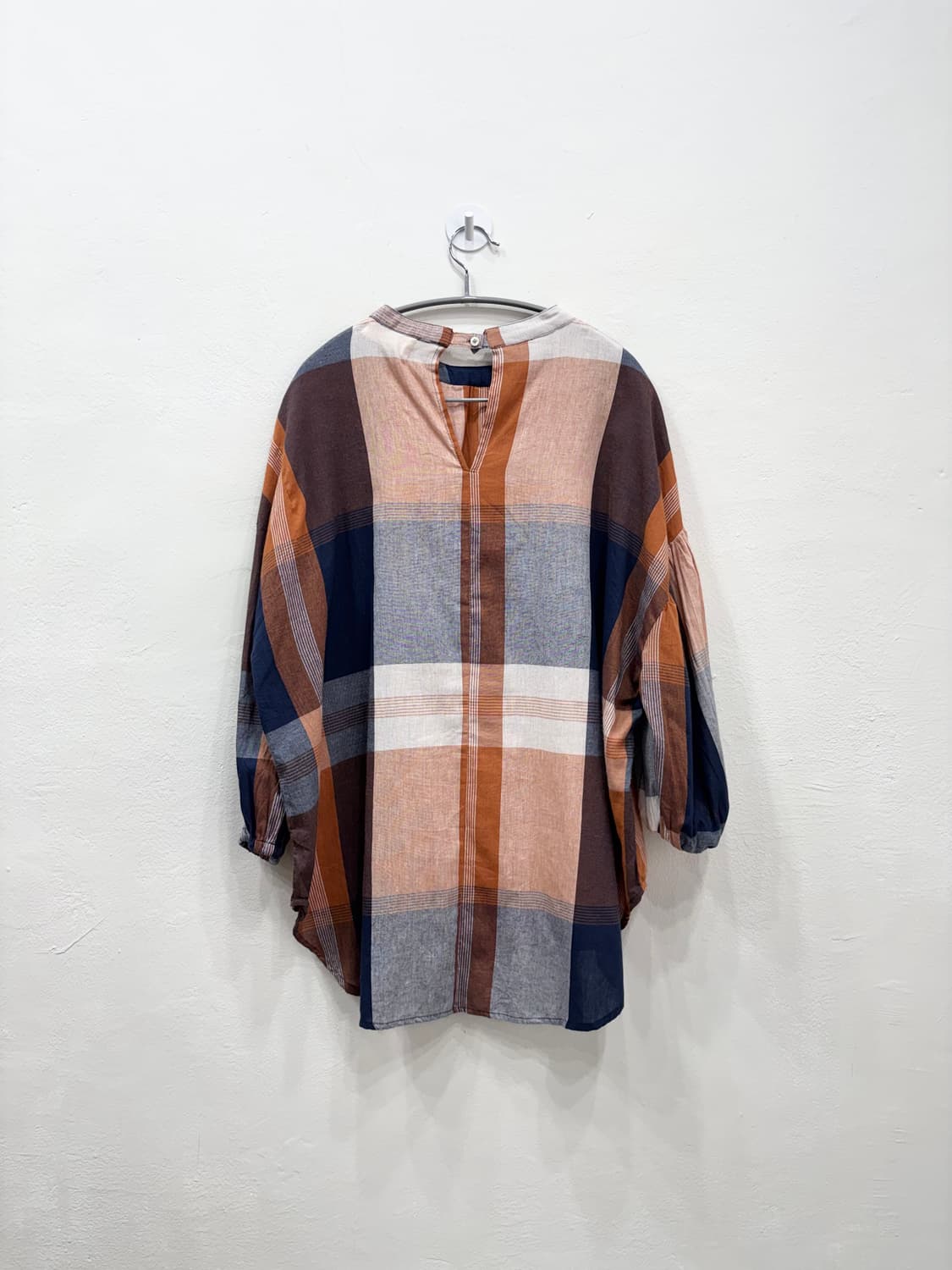 빈티지 체크 블라우스 상품이미지3