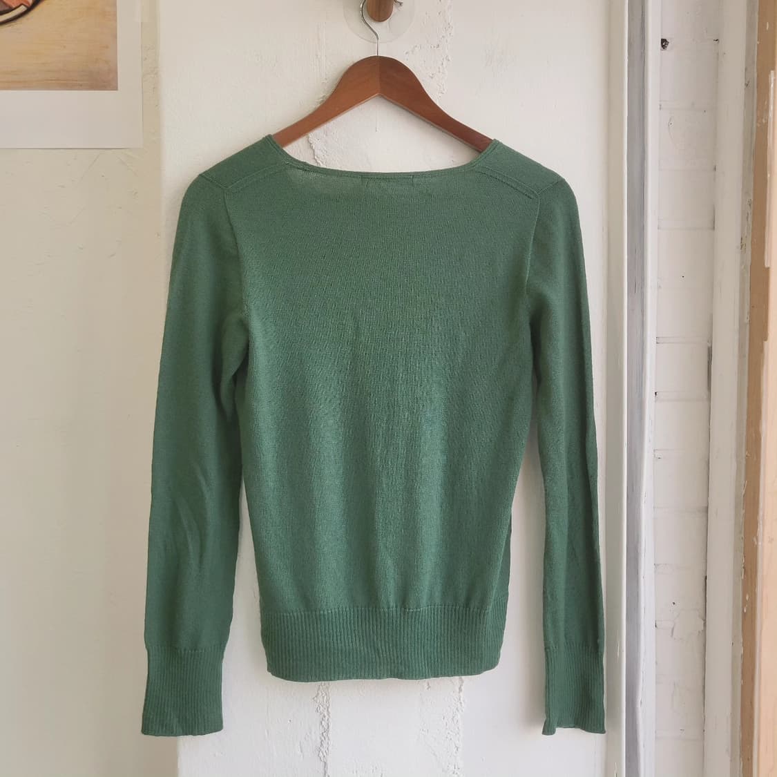 Nombre impair 딥그린 브이넥 니트 상품이미지6