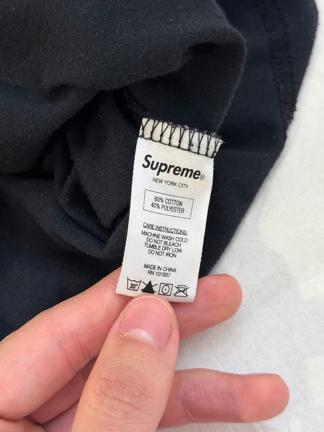 슈프림 15ss 라미제라블 프린팅 풋볼 탑 반팔 티셔츠 블랙 상품이미지4