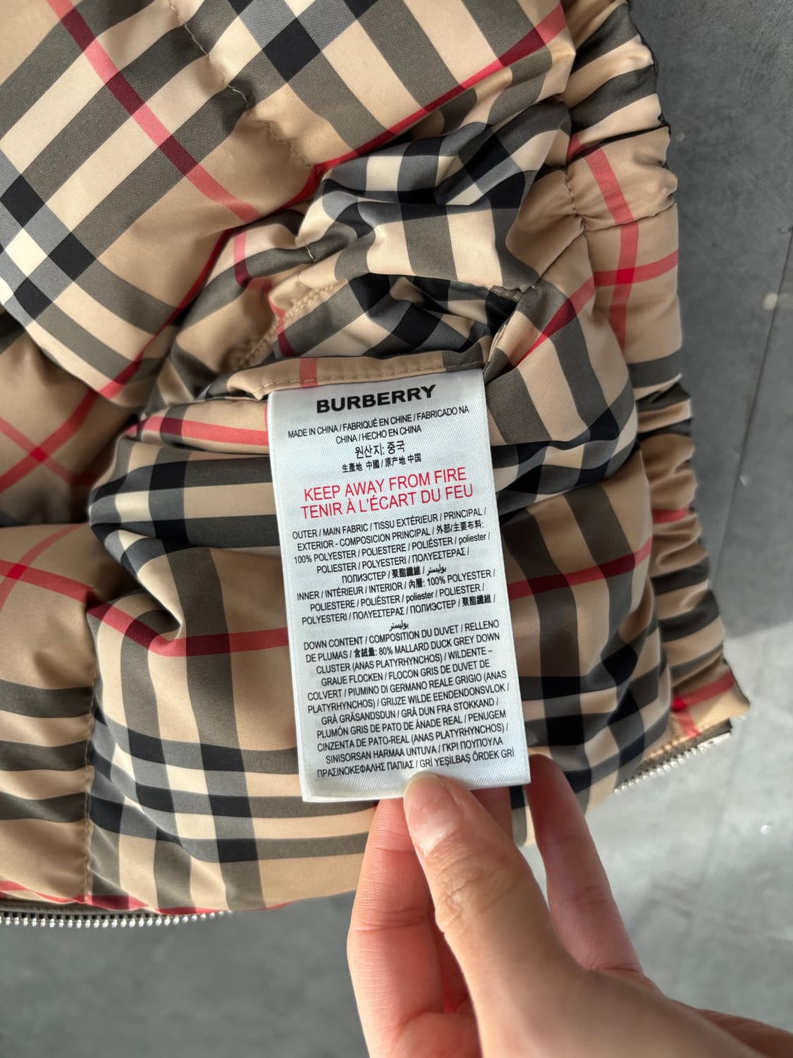 Burberry 버버리 키즈 리버서블 다운 패딩 자켓 상품이미지7