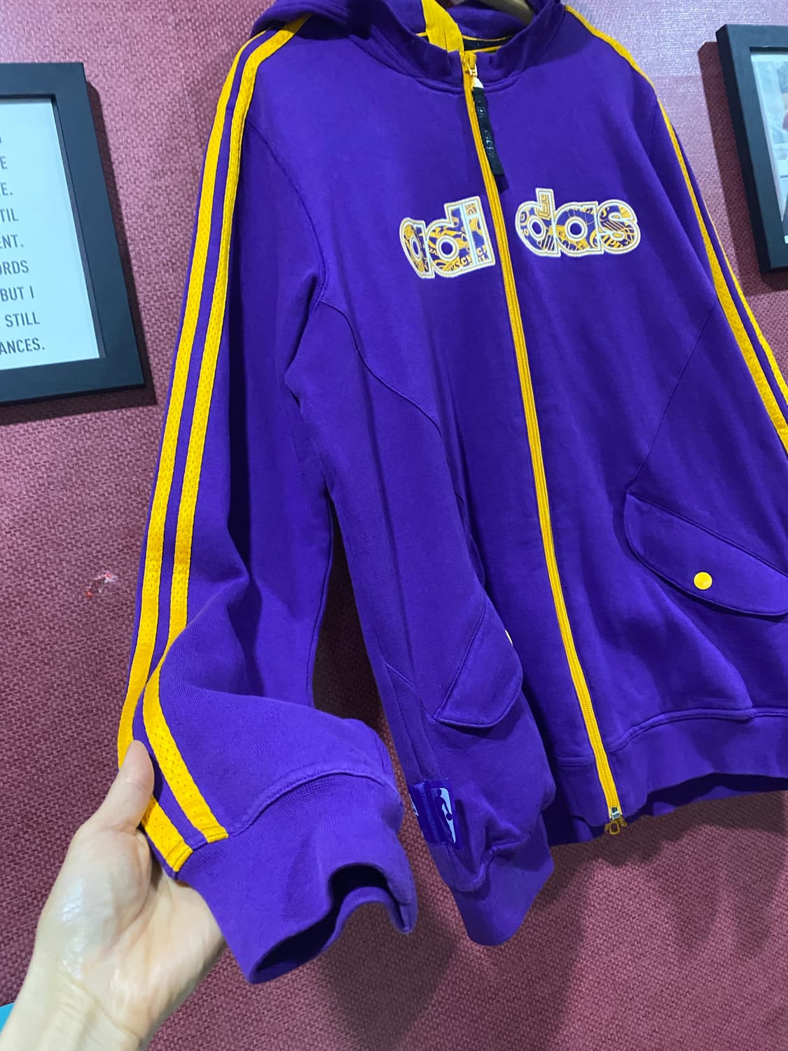 아디다스 NBA 후드 트랙탑 퍼플 상품이미지3