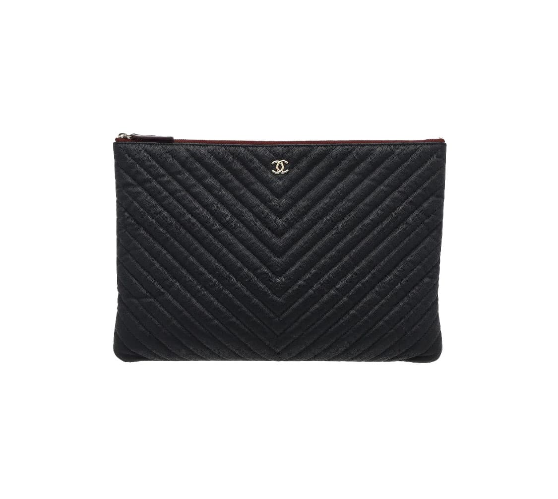 [S급] 샤넬 캐비어 쉐브론 클러치 라지 판매합니다!!! 상품이미지1