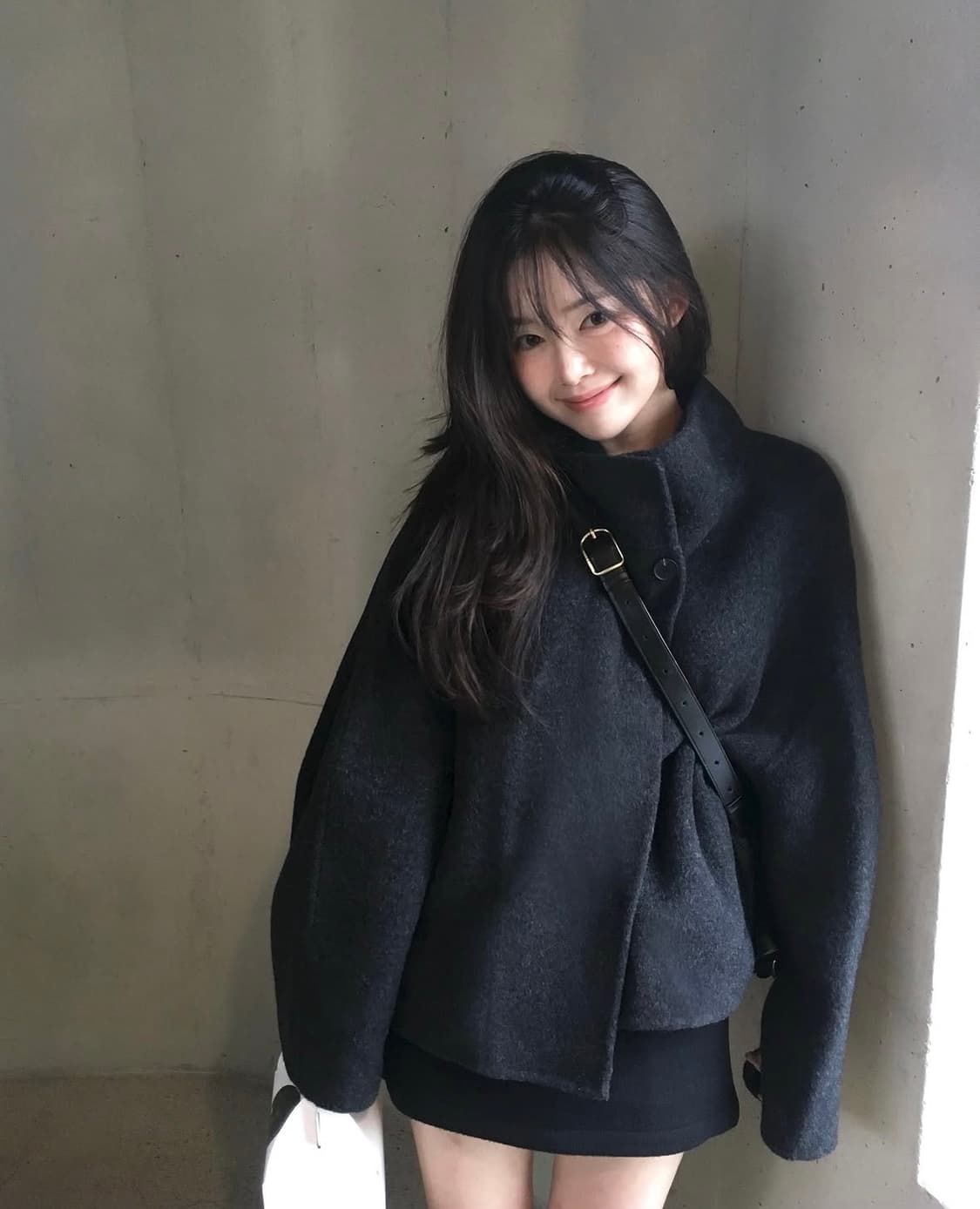 더라우스트 핸드메이드 하이넥 울 숏코트 GRAY 상품이미지1