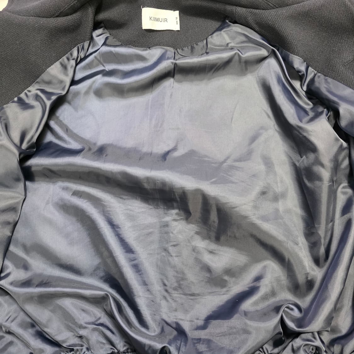 0800 KIIMUIR 블랙 블루종 자켓 파이핑 포인트XL 상품이미지5