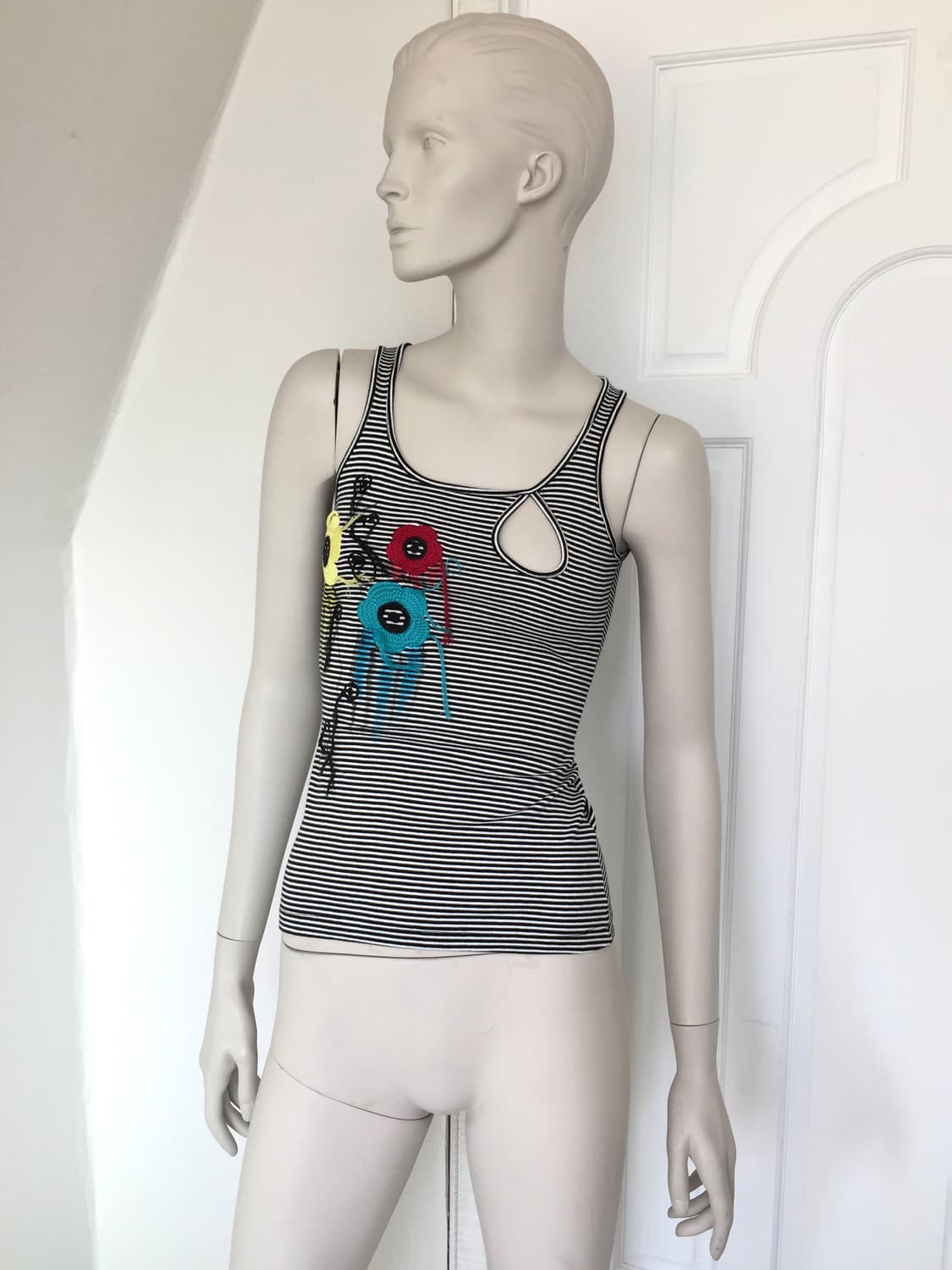 U.S.A Embroidered Color Point Top 상품이미지3