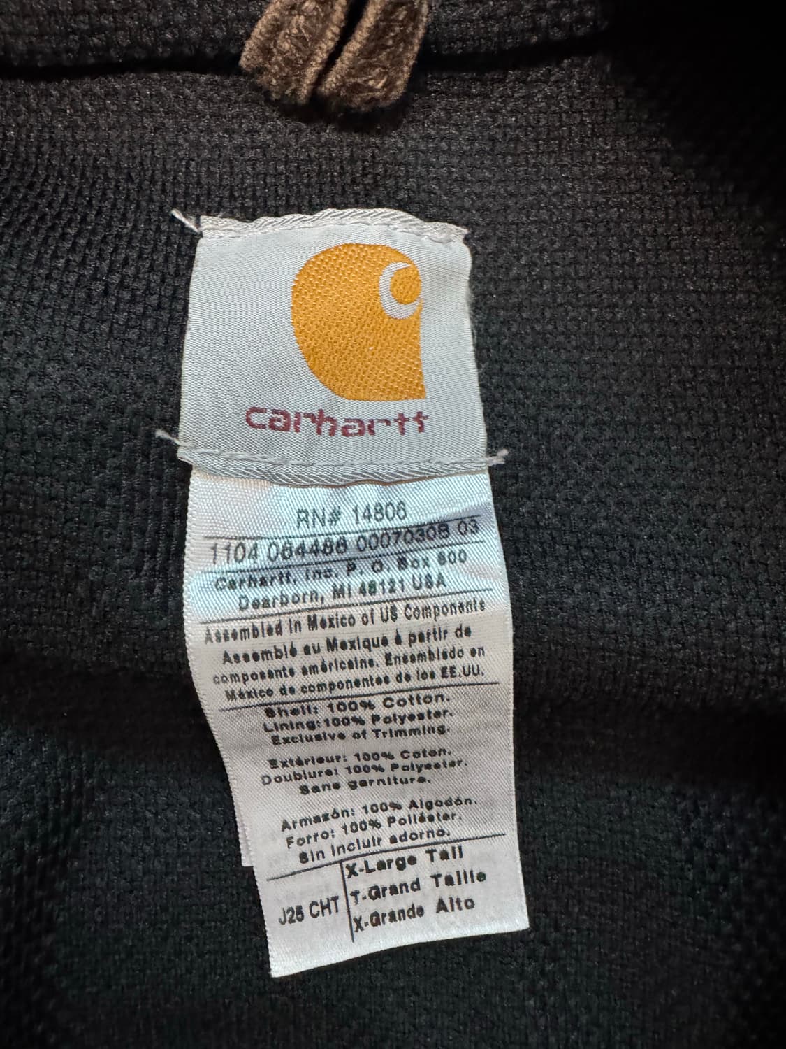 칼하트 액티브자켓 j25 다크브라운 상품이미지3