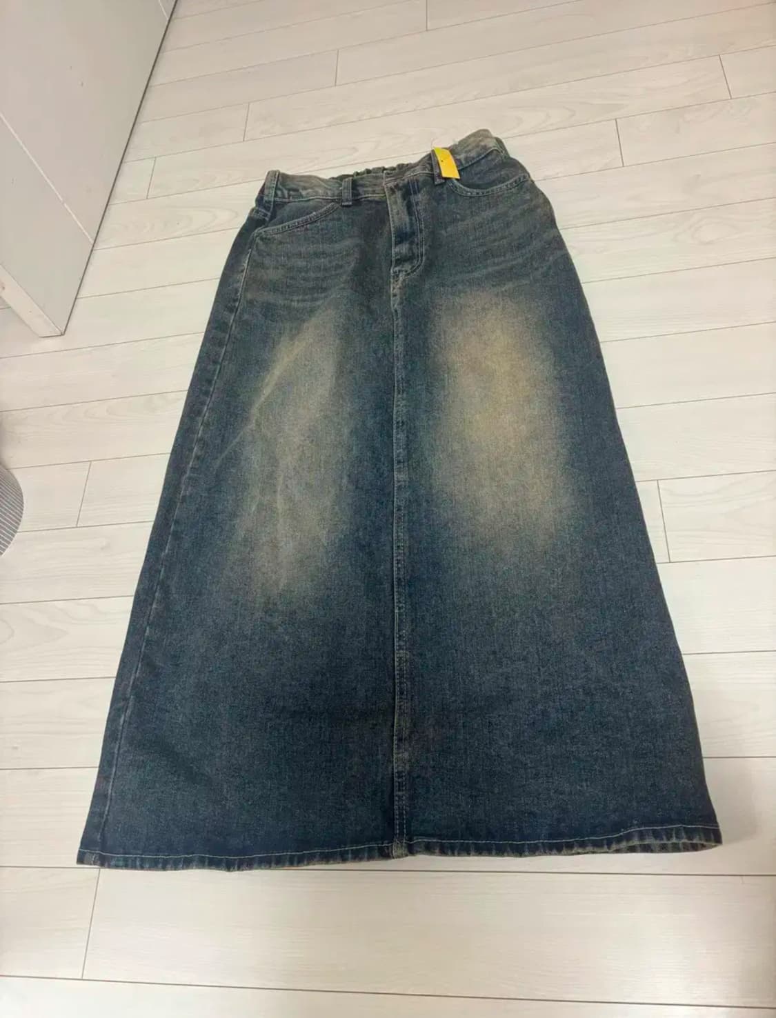 데님 워싱 롱스커트  상품이미지1