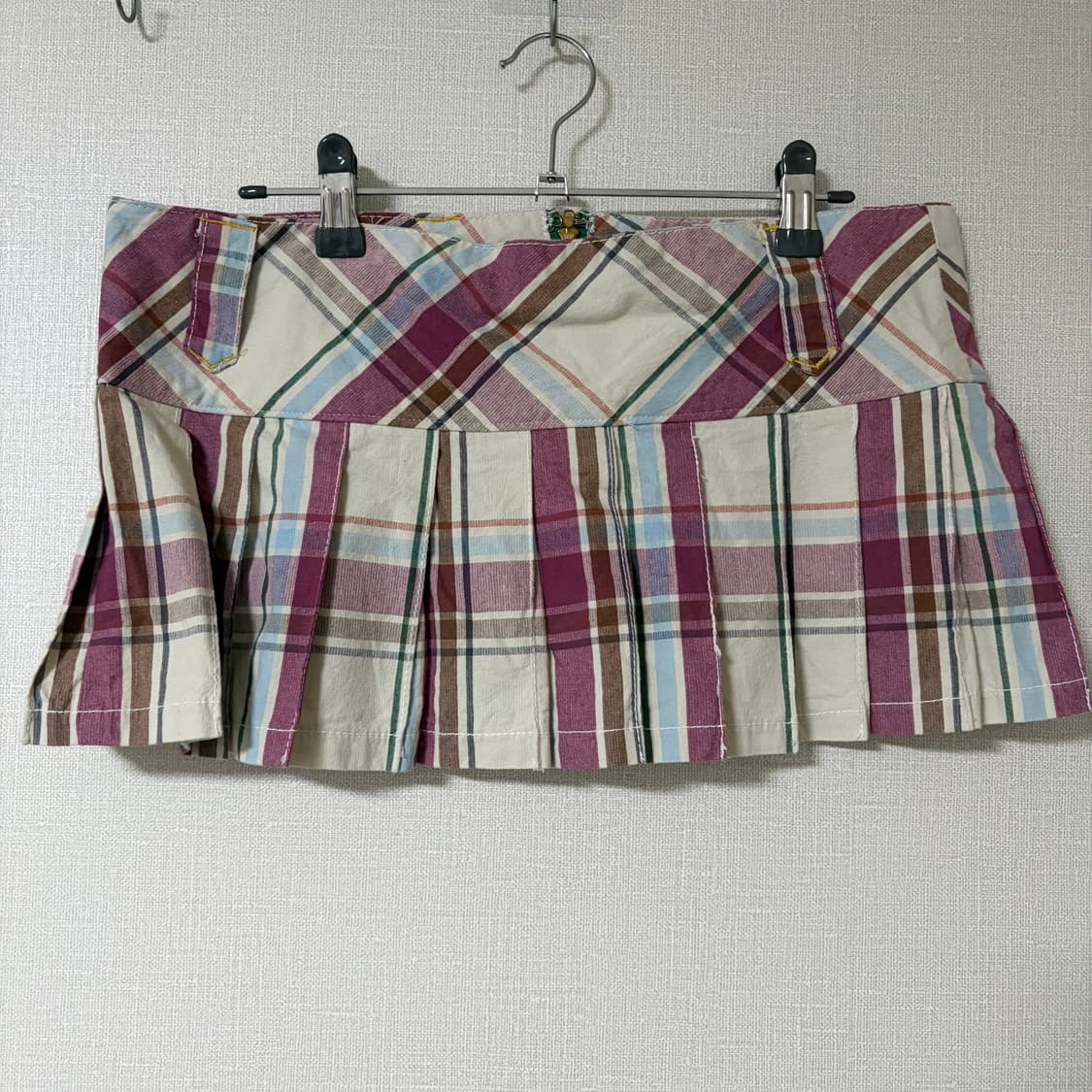 체크 플리츠 미니 스커트 상품이미지2