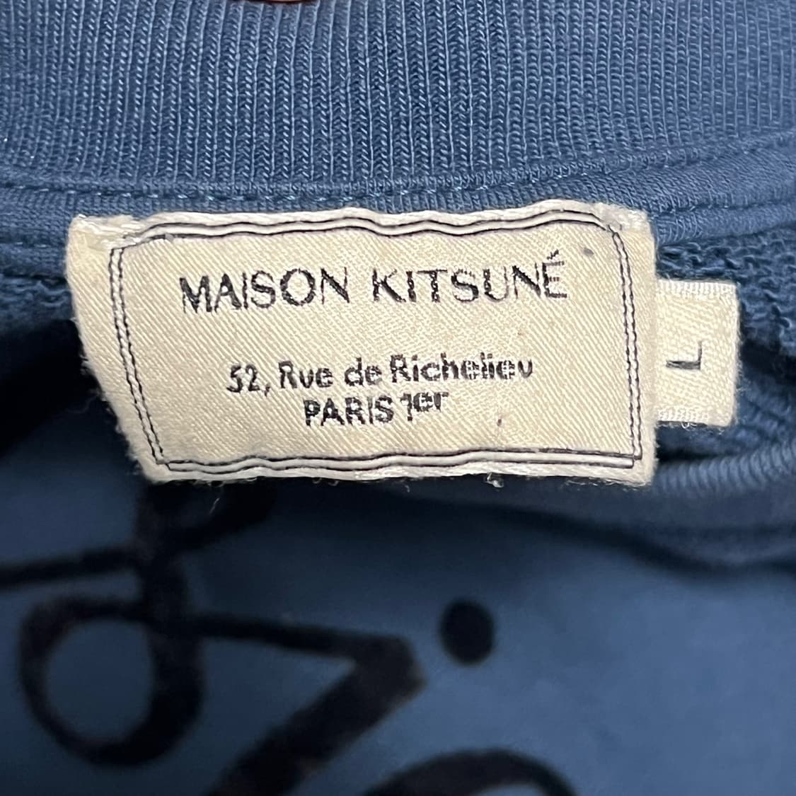 L 메종키츠네 파리지앵 블루 맨투맨  상품이미지3