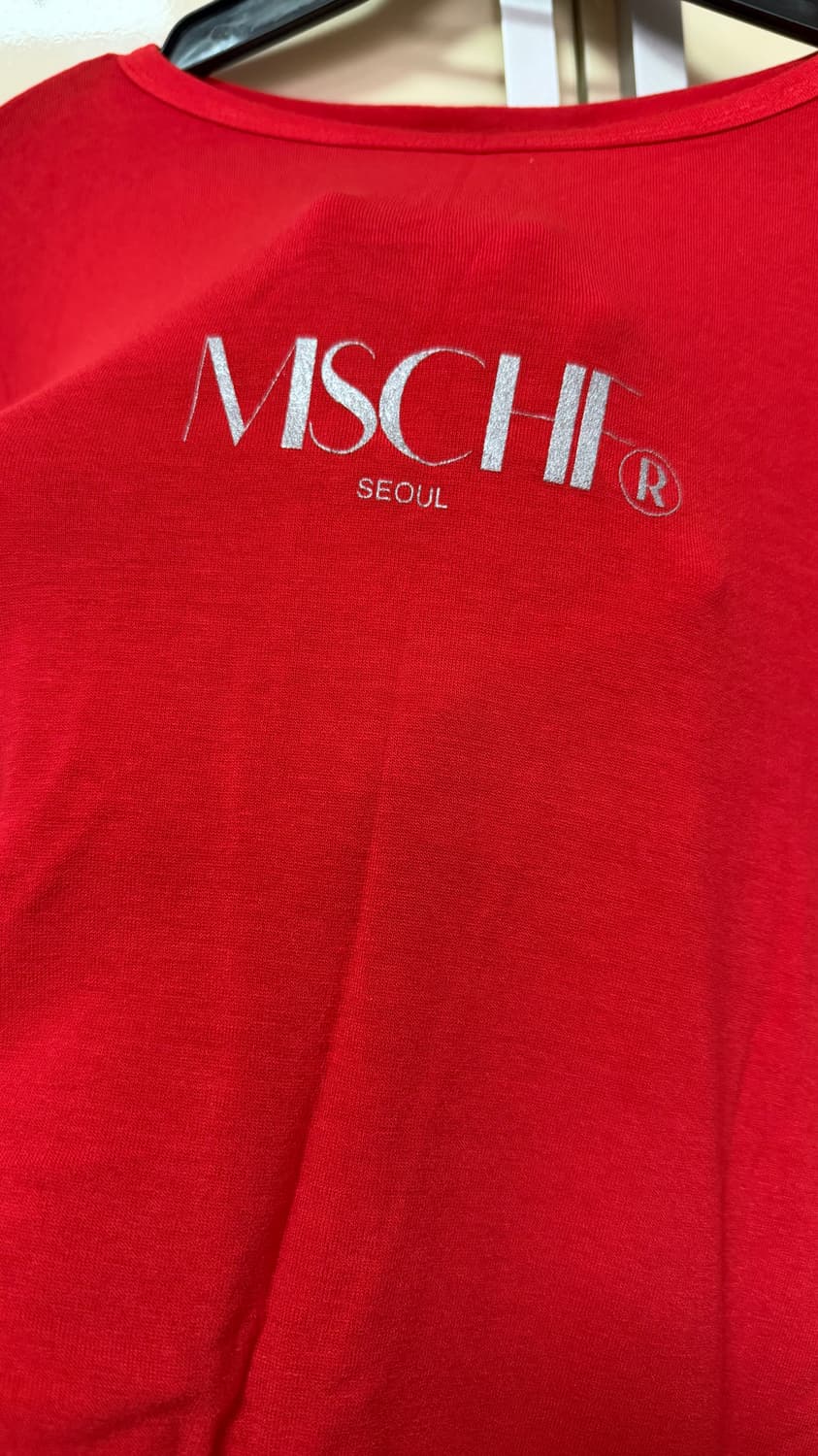 미스치프 핏티드 롱슬리브 M (레드) 상품이미지4