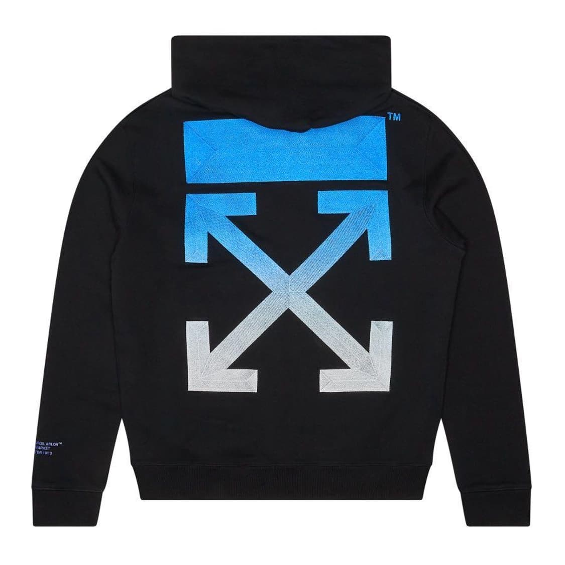 오프화이트 도버스트릿 마켓 자수 에로우 후드 블랙 블루 상품이미지1