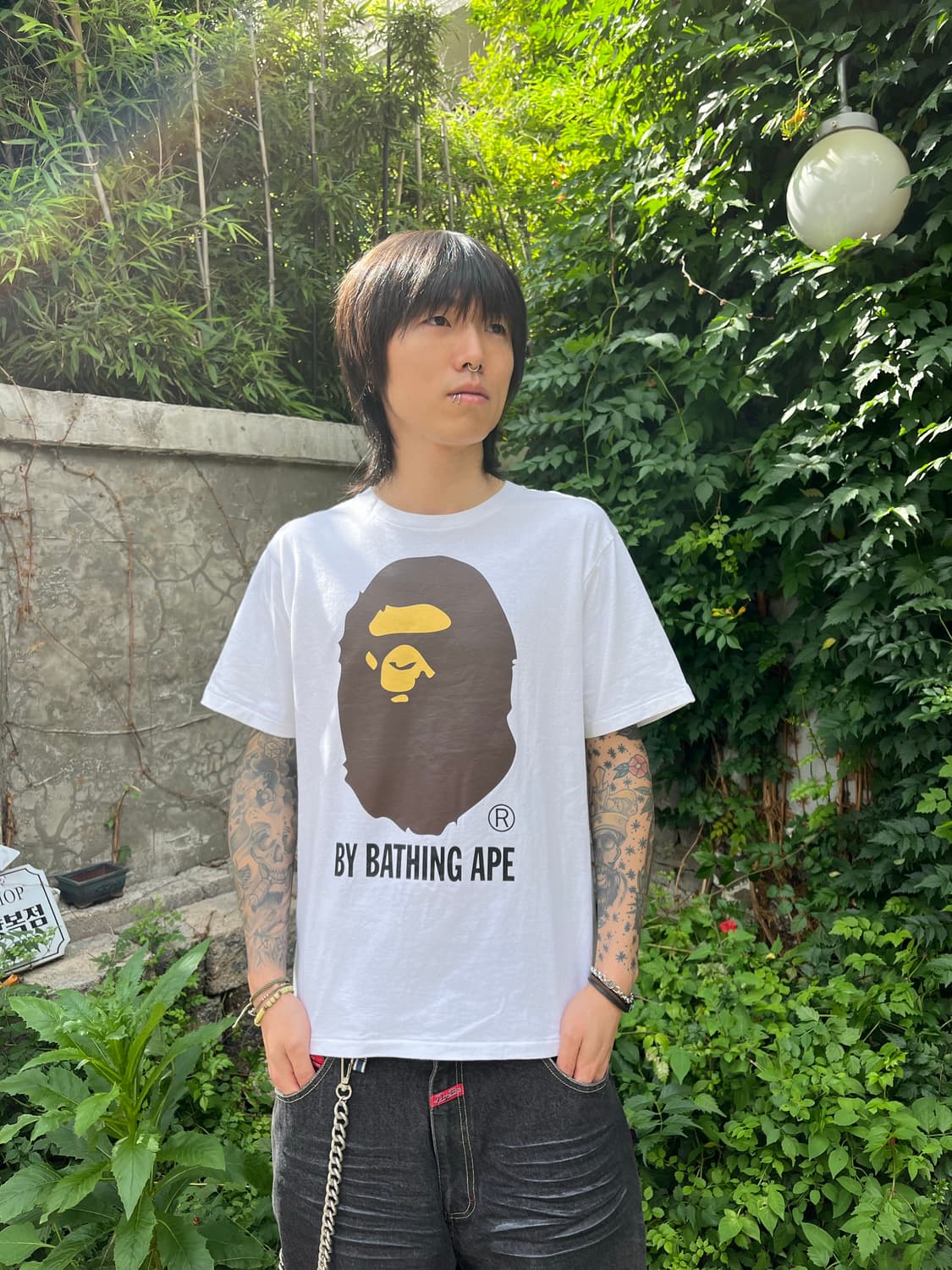 베이프 빅 사루 프린팅 티셔츠 상품이미지2