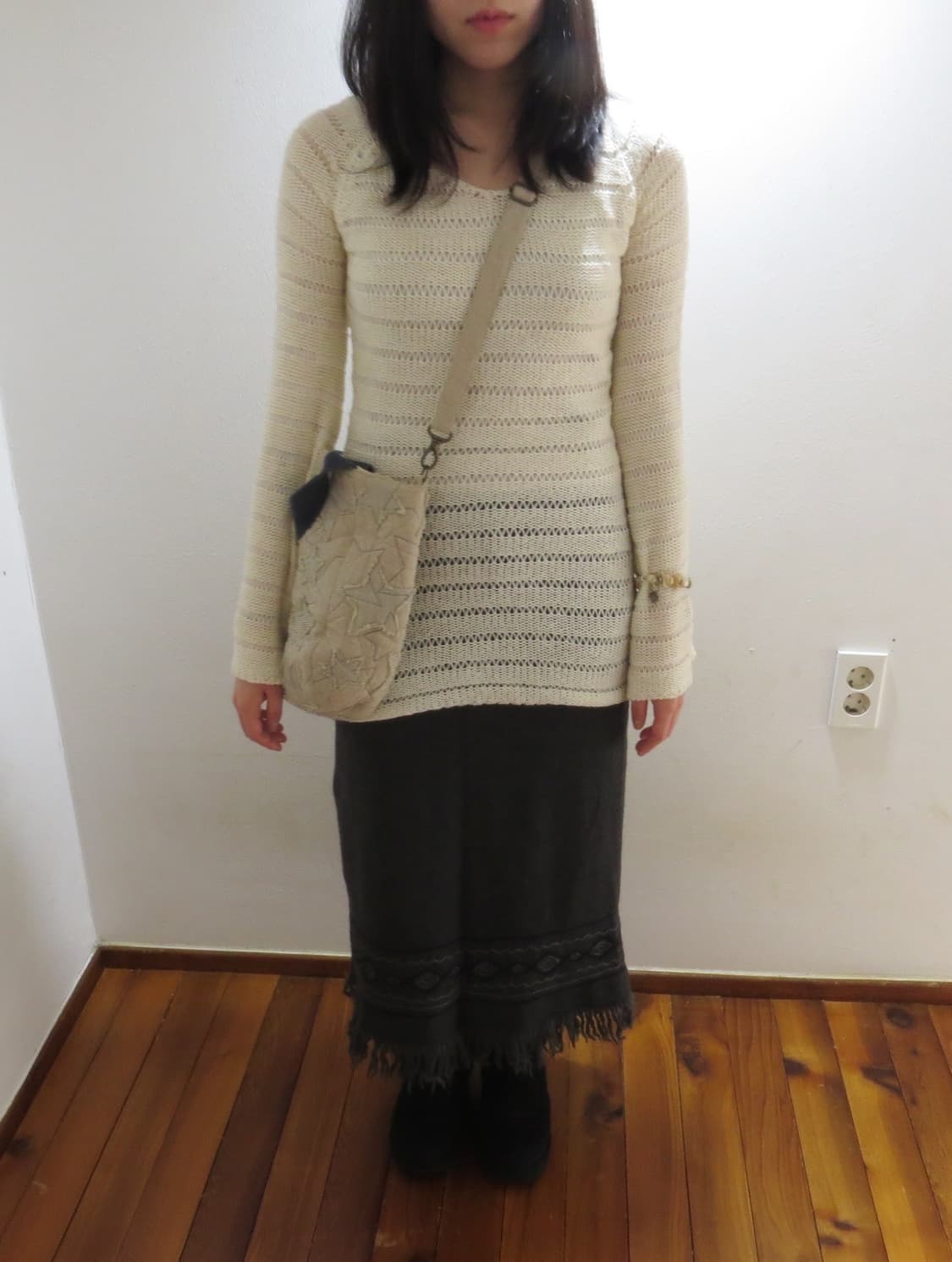 아이보리 니트 원피스 상품이미지1