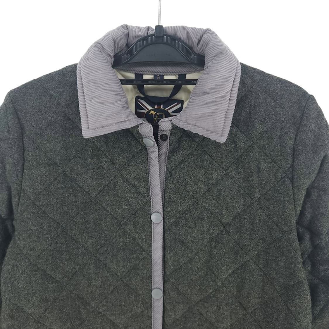 [여36]라벤햄 그레이 양모 퀼팅 자켓[Y61-198] 상품이미지2