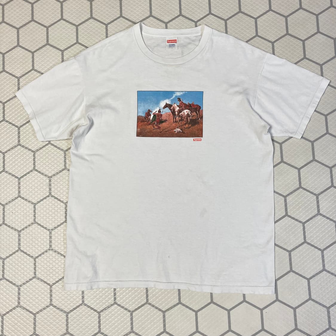 (L) 슈프림 10ss 1871 인디언 티셔츠 화이트 상품이미지2