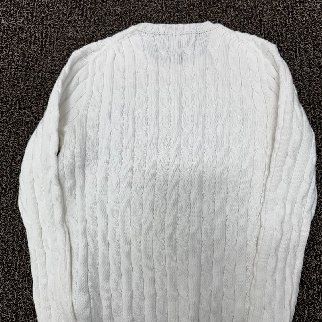 POLO 폴로 랄프로렌 여성 꽈배기 케이블 니트 화이트 S 상품이미지7