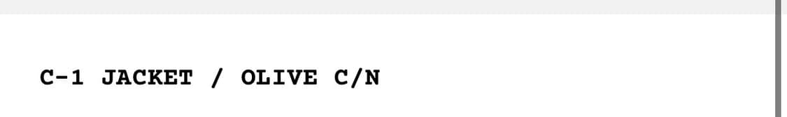 C-1 JACKET / OLIVE C/N 상품이미지2