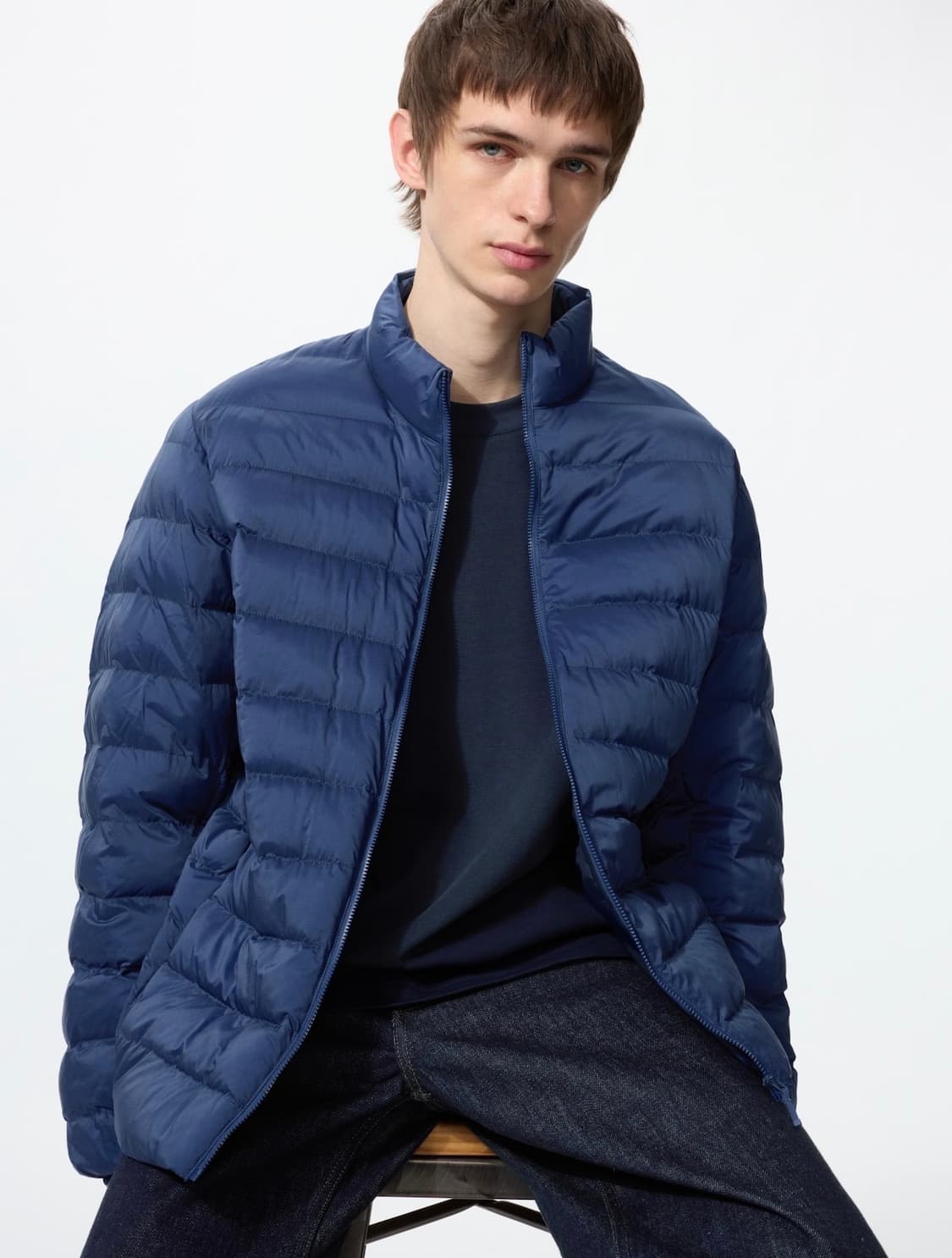 유니클로 퍼프테크자켓 블루 XL 상품이미지1