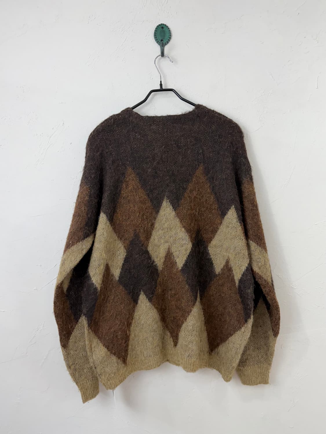 BACK NUMBER 아가일 모헤어 가디건 상품이미지3