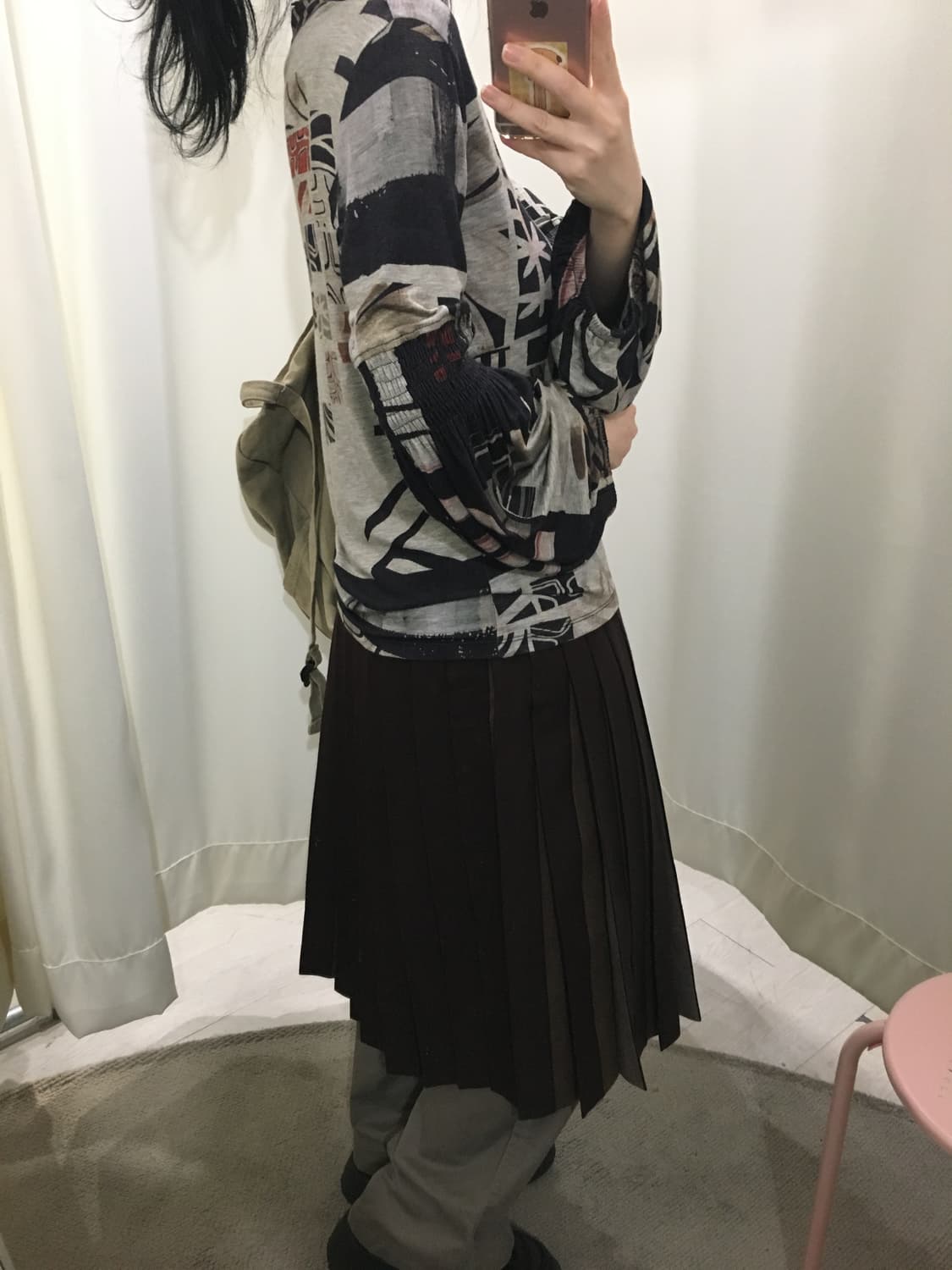 Pensieri di moda pattern top 상품이미지3