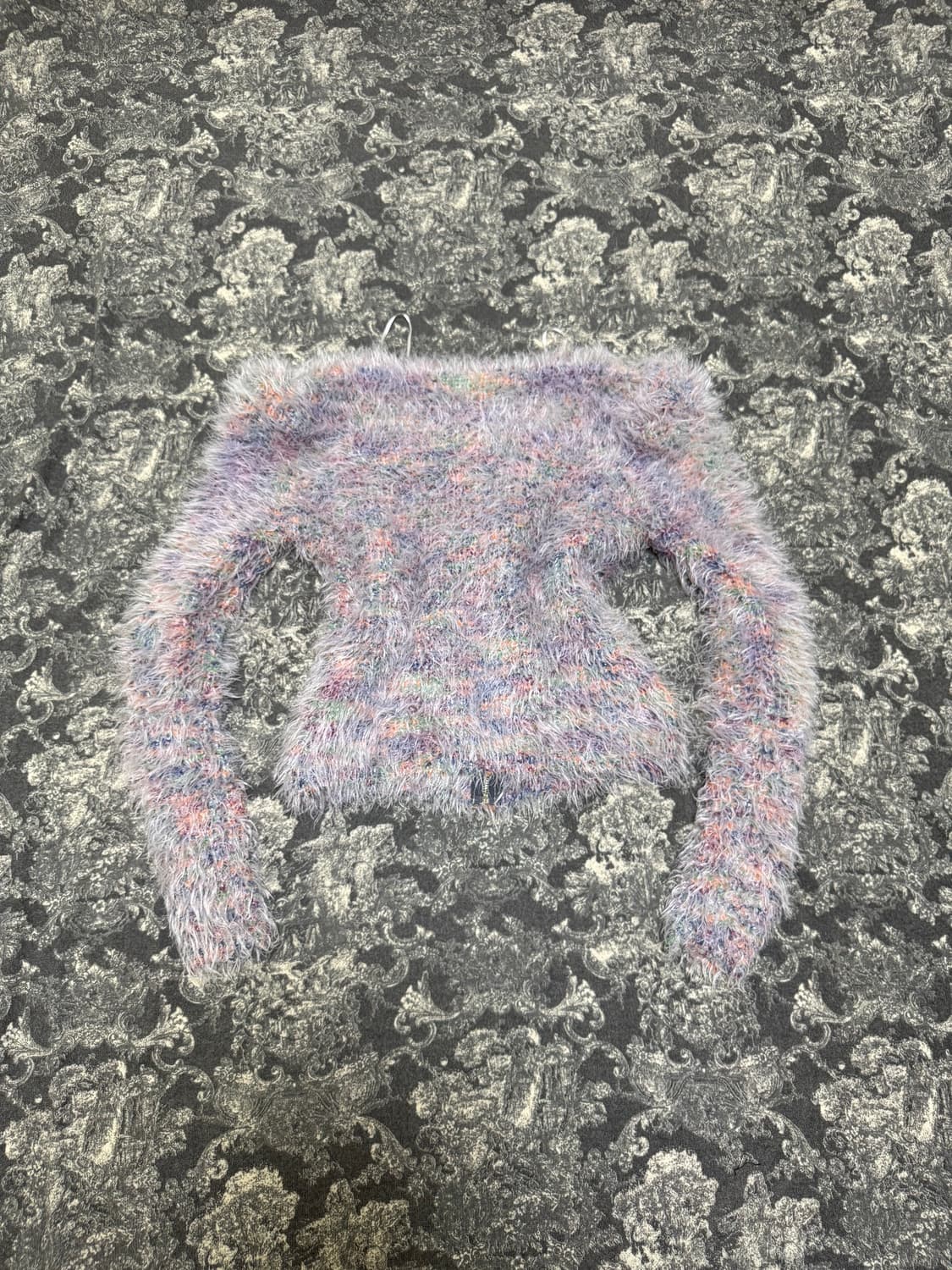 shoulder point rainbow knit zip up  상품이미지6