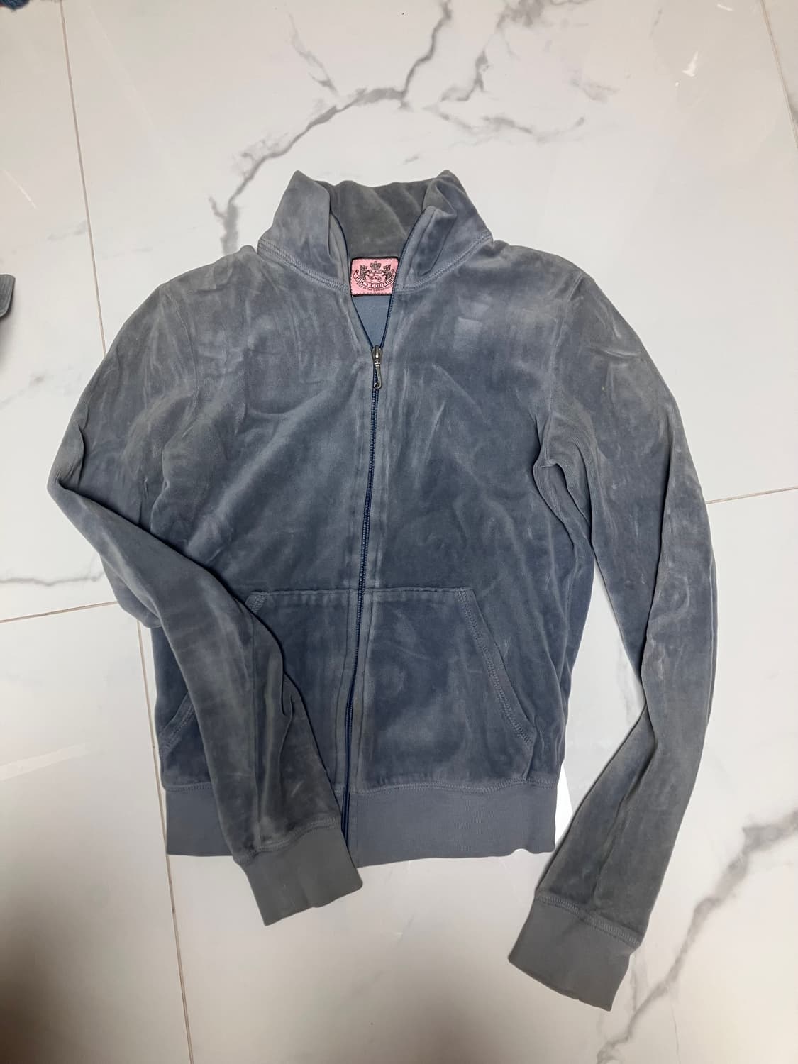 Y2K 쥬시꾸뛰르 벨루어 하이넥 집업 S 트랙수트 상품이미지1