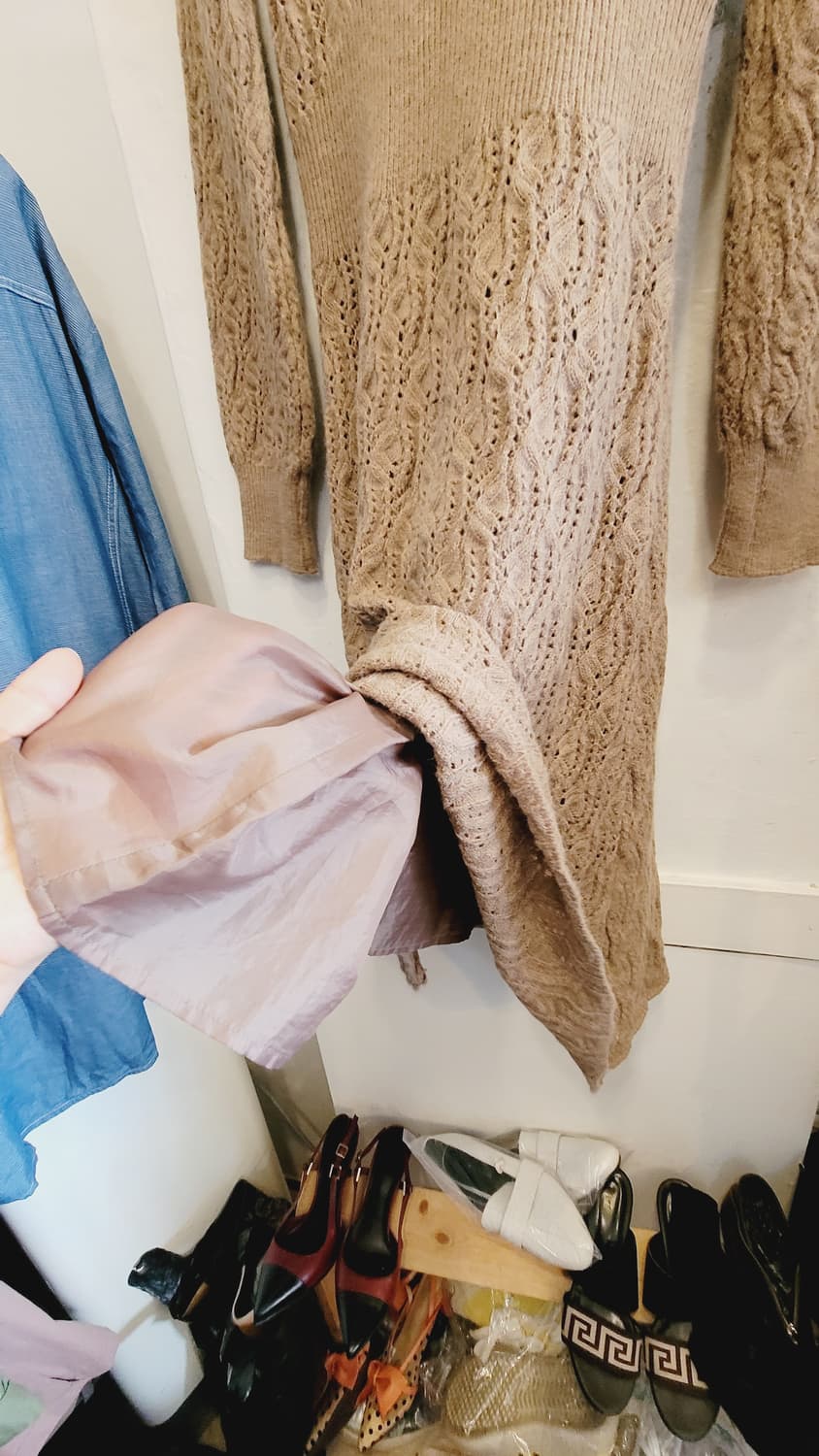 도나카란 캐시미어 실크 니트 원피스 상품이미지8